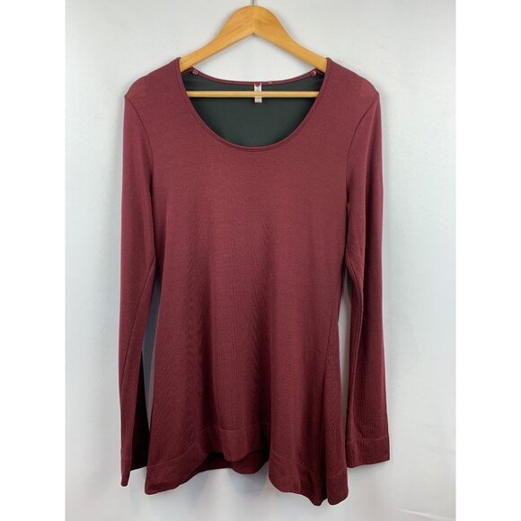 Legacy Womens S Burgundy Long Sleeve Top - Picture 1 of 5